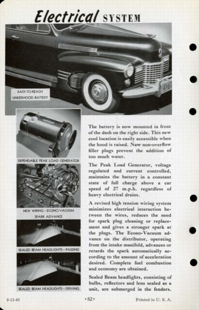 1941 Cadillac Salesmans Data Book Page 10